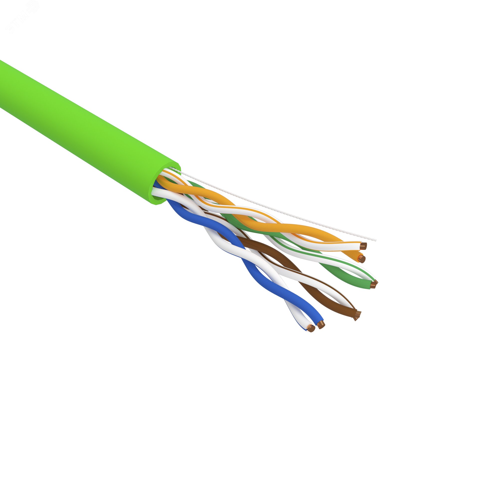 Кабель витая пара U/UTP кат.5E 4х2х0.52 24 AWG нг(А)-LSLTx INDOOR SOLID зел. (305м) 01-0061 - Rexant