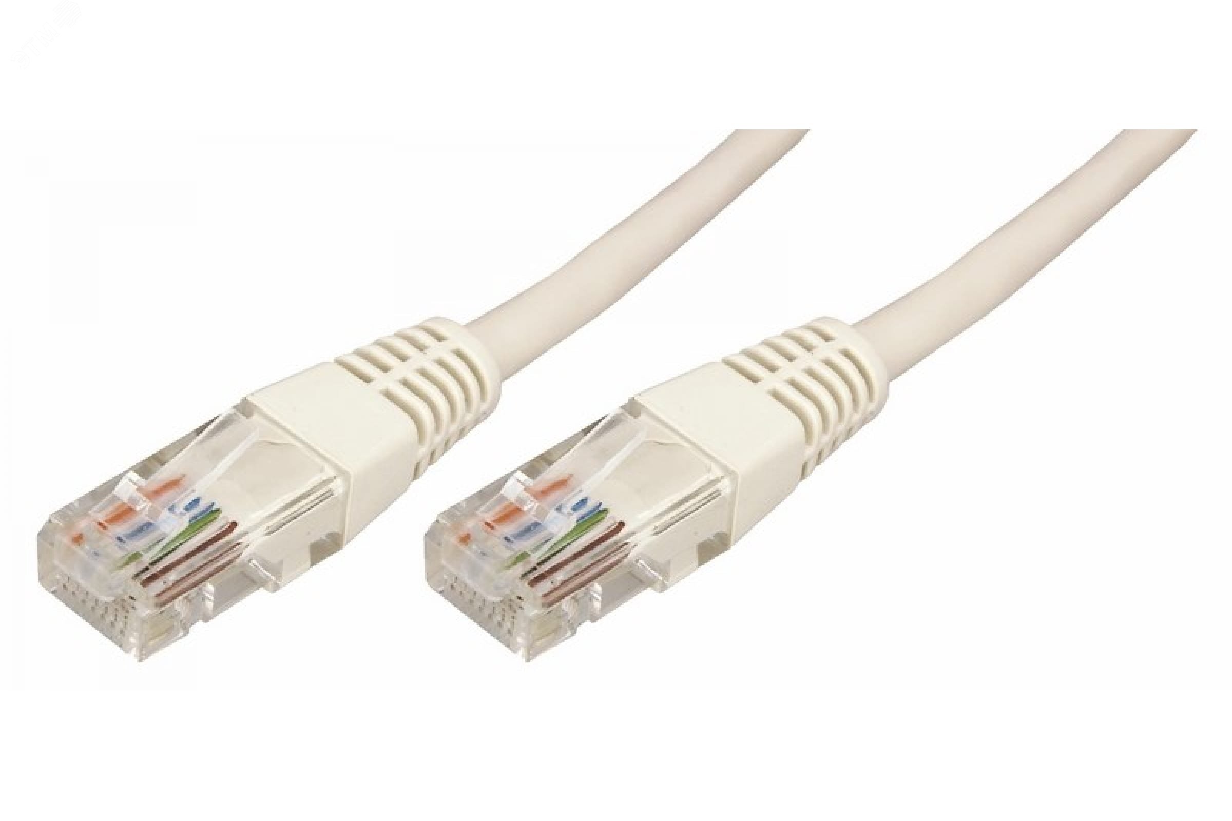 Шнур коммутационный, патч-корд U/UTP RJ45-RJ45, CAT 5e, PVC серый, 7м 18-1008 - Rexant
