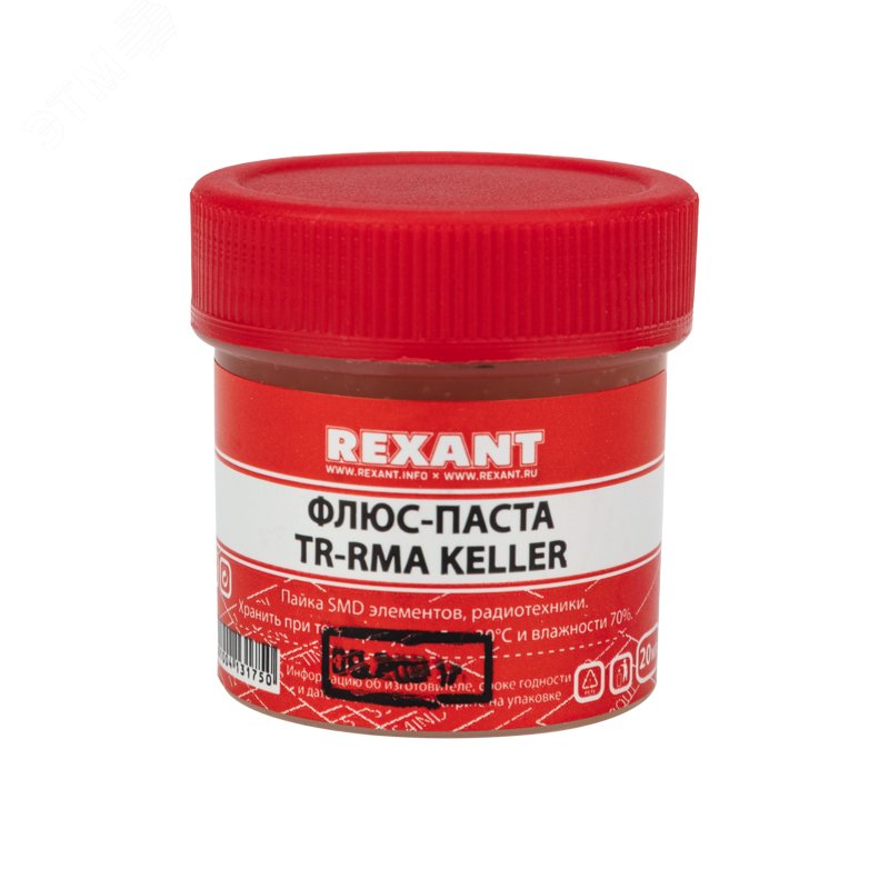 Флюс для пайки, паста TR-RMA KELLER, 20мл, банка 09-3691 - Rexant