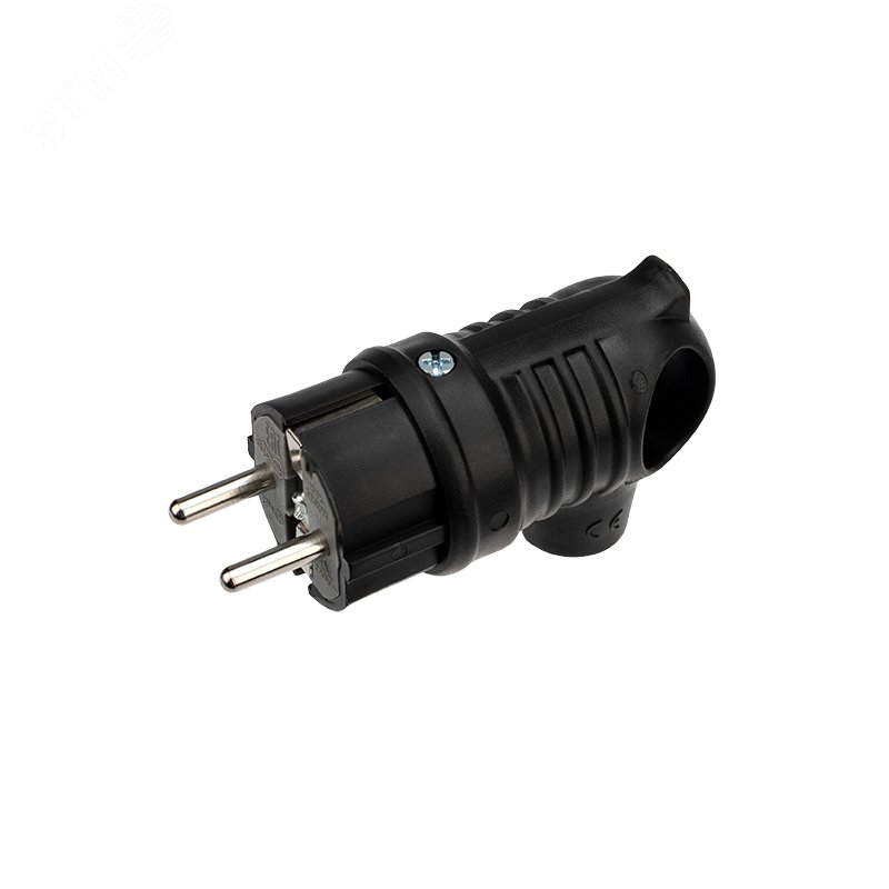 Вилка угловая влагозащ. с кольцом с/з 16А IP44 каучук 111-002 - Rexant
