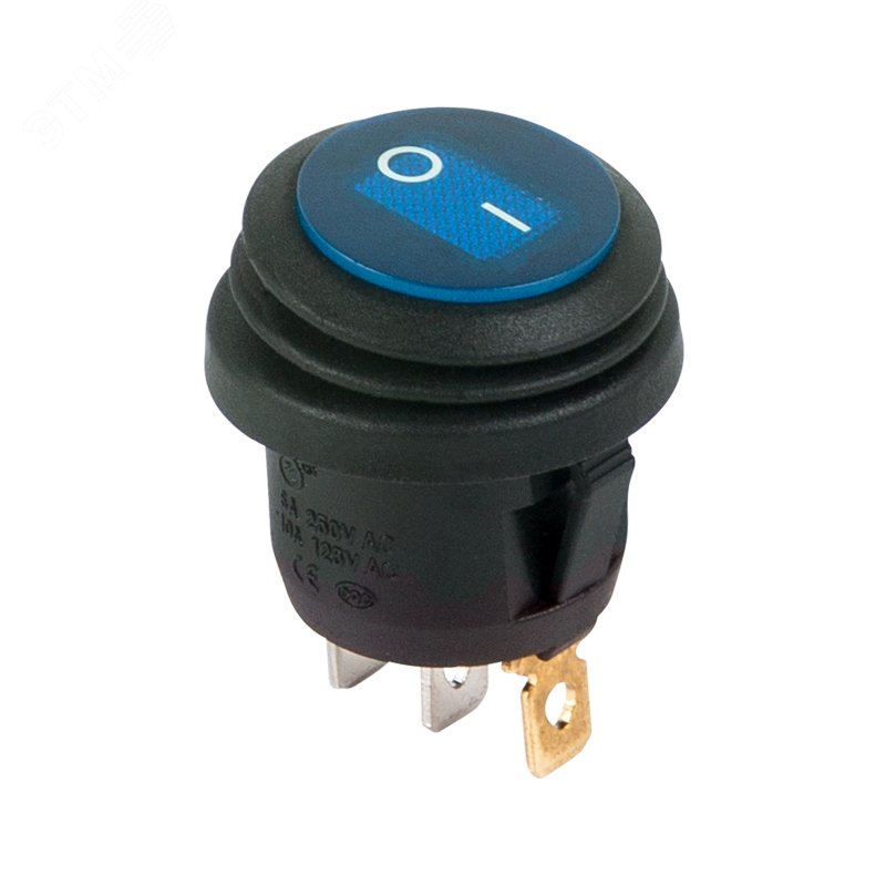 Выкл круглый IP54 250В 6А синий - Rexant