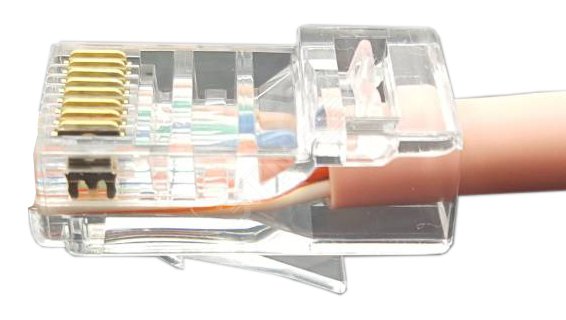 Разъем легкой оконцовки PLEZ-8P8C-U-C6-100 RJ-45 (8P8C) под витую пару кат.6 (50 µ"/ 50 микродюймов) универс. (для ож и мж кабеля) (уп.100шт) 403343 - Hyperline