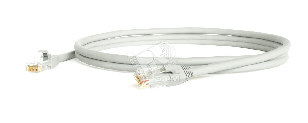 Патч-корд кат.5E U/UTP LSZH 3м PC-LPM-UTP-RJ45-RJ45-C5e-3M-LSZH-GY сер. 42273 - Hyperline