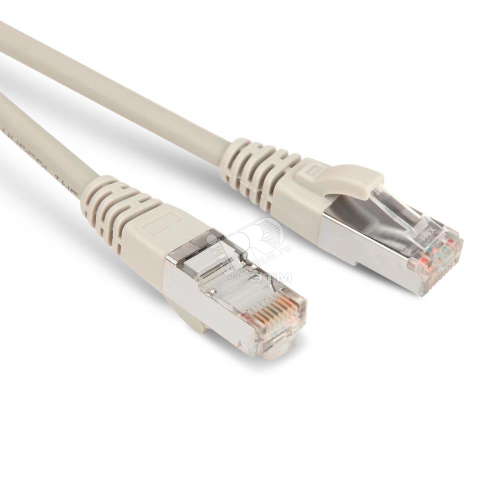 Патч-корд кат.5E F/UTP экранир. LSZH PC-LPM-STP-RJ45-RJ45-C5e-3M-LSZH-GY 3м сер. 42338 - Hyperline