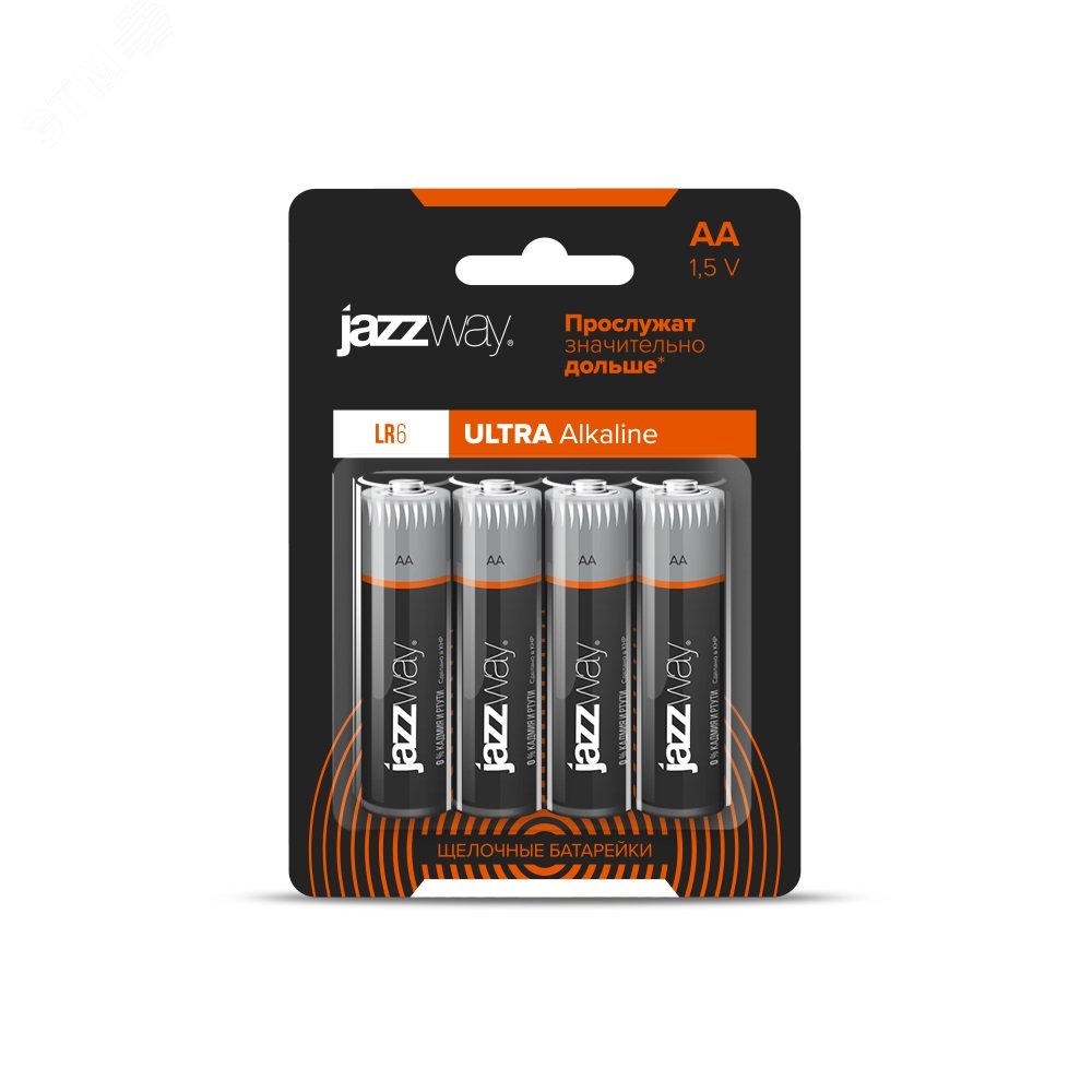 Элемент питания LR 6 (AA) алкалиновая Ultra PLUS BL-4 5010772 - Jazzway