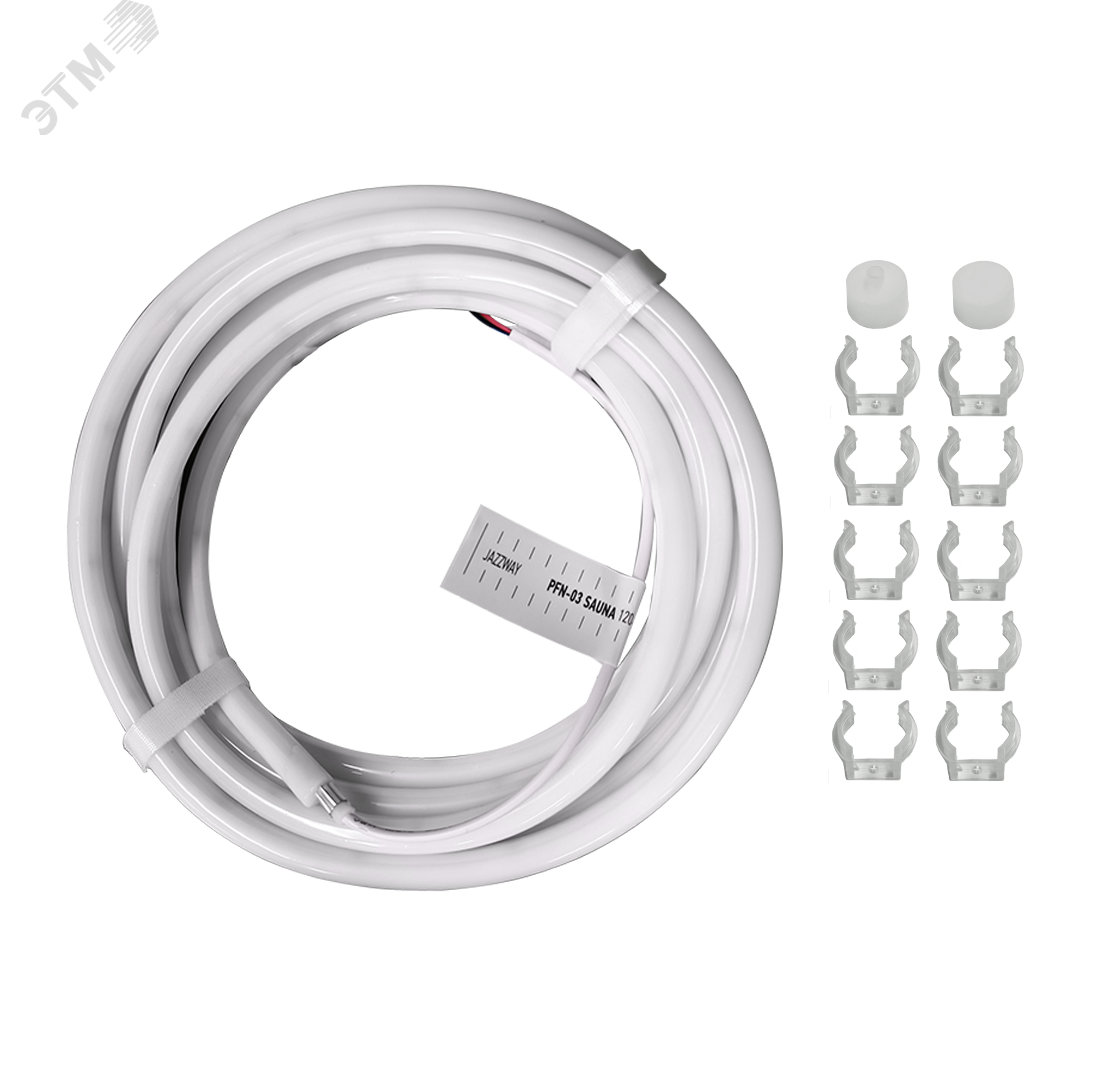 Лента светодиодная SAUNA 24V PFN-03 2835/120 3000K  теплый белый d13mm IP68 /5m/ Jazzway 5058736 - Jazzway