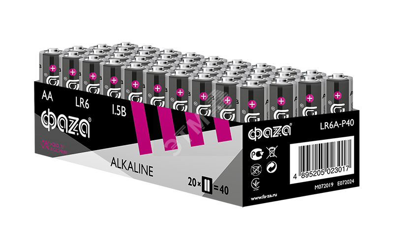 Элемент питания LR 6 (AA) алкалиновая уп. 40 шт. Alkaline Pack-40 5023017 - Jazzway