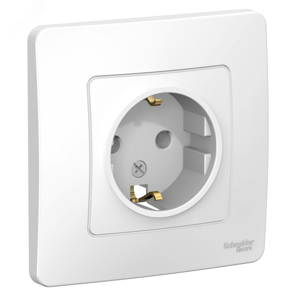 Розетка 1-м СП Blanca 16А IP20 250В с заземл. без защ. шторок бел. SE BLNRS001011 - Systeme Electric