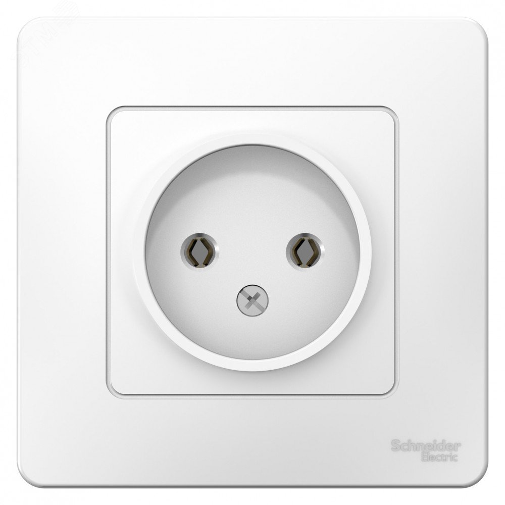 Розетка 1-м СП Blanca 16А IP20 250В без заземл. без защ. шторок бел. SE BLNRS000011 - Systeme Electric