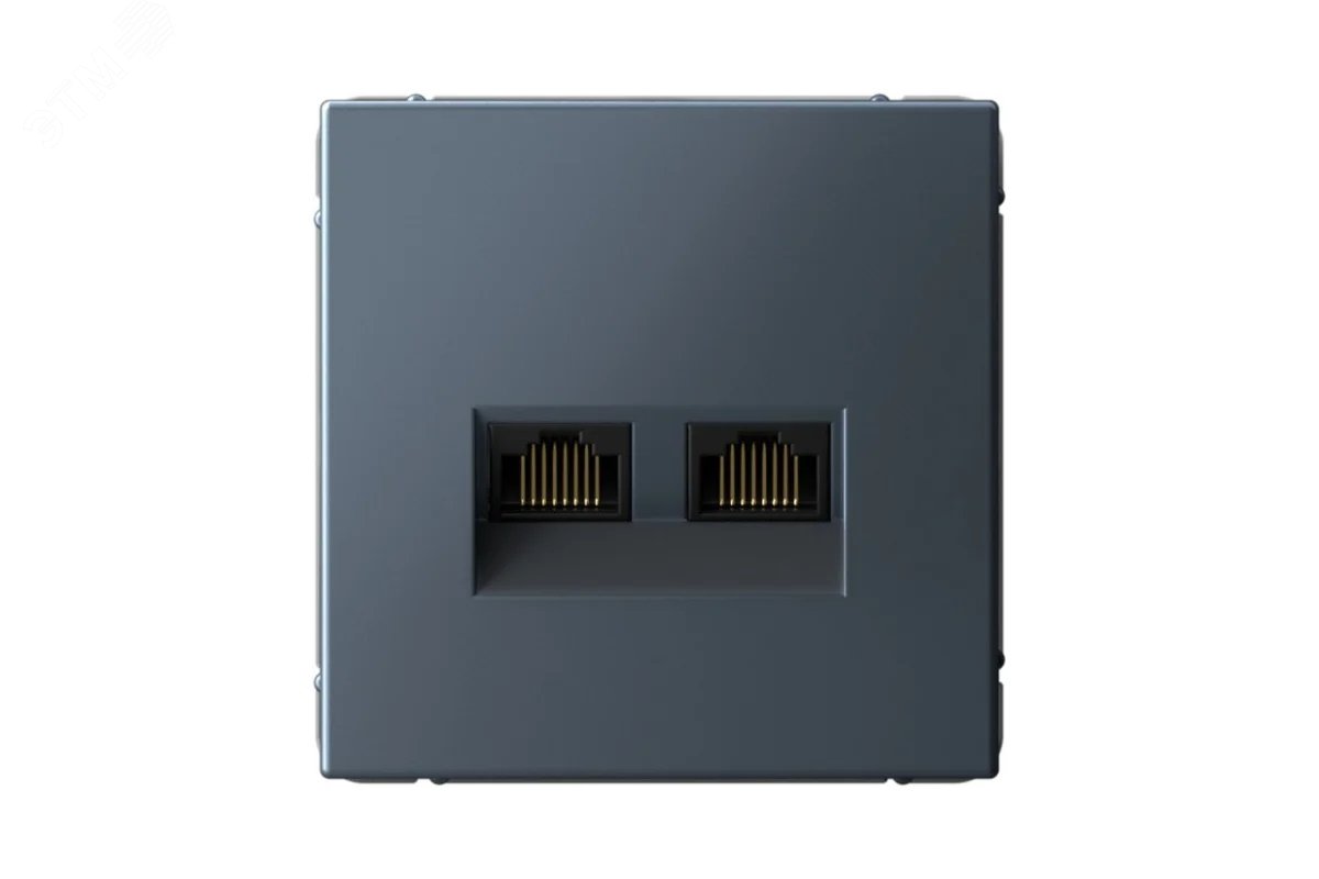 ATLASDESIGN РОЗЕТКА двойная компьютерная RJ45+RJ45, кат.6А, механизм, ГРИФЕЛЬ ATN000788 - Systeme Electric