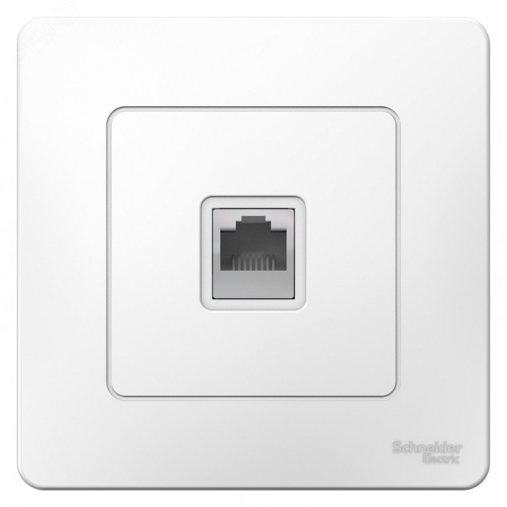 Розетка телефонная 1-м СП Blanca RJ11 бел. SE BLNIS011001 - Systeme Electric