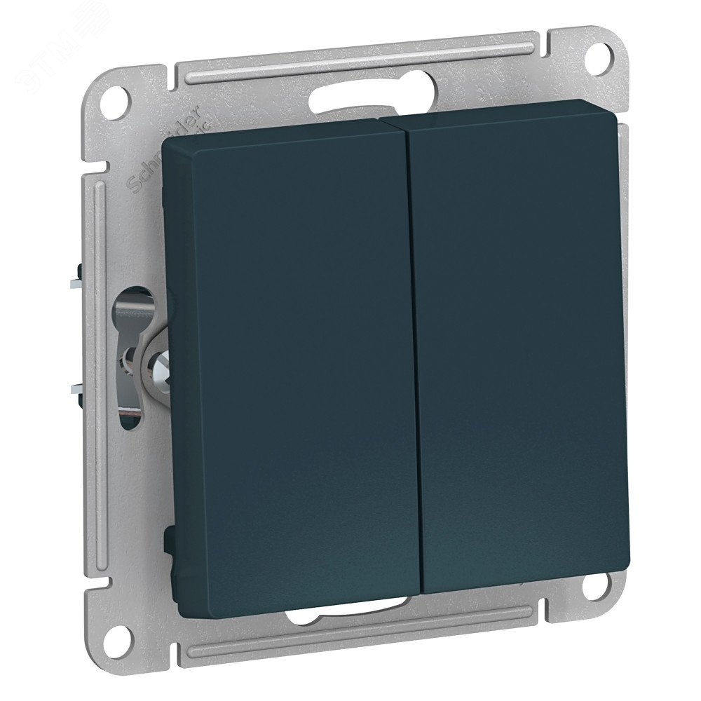 Выключатель 2-кл. СП AtlasDesign 10А IP20 (сх. 5) 10AX механизм изумруд SE ATN000851 - Systeme Electric