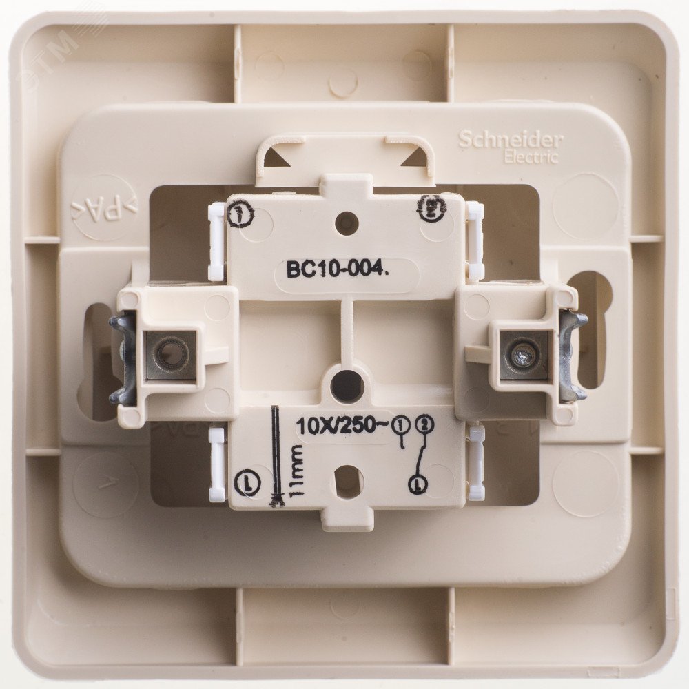 Переключатель проходной 1-кл. СП Этюд 10А IP20 крем. SE BC10-004K - Systeme Electric