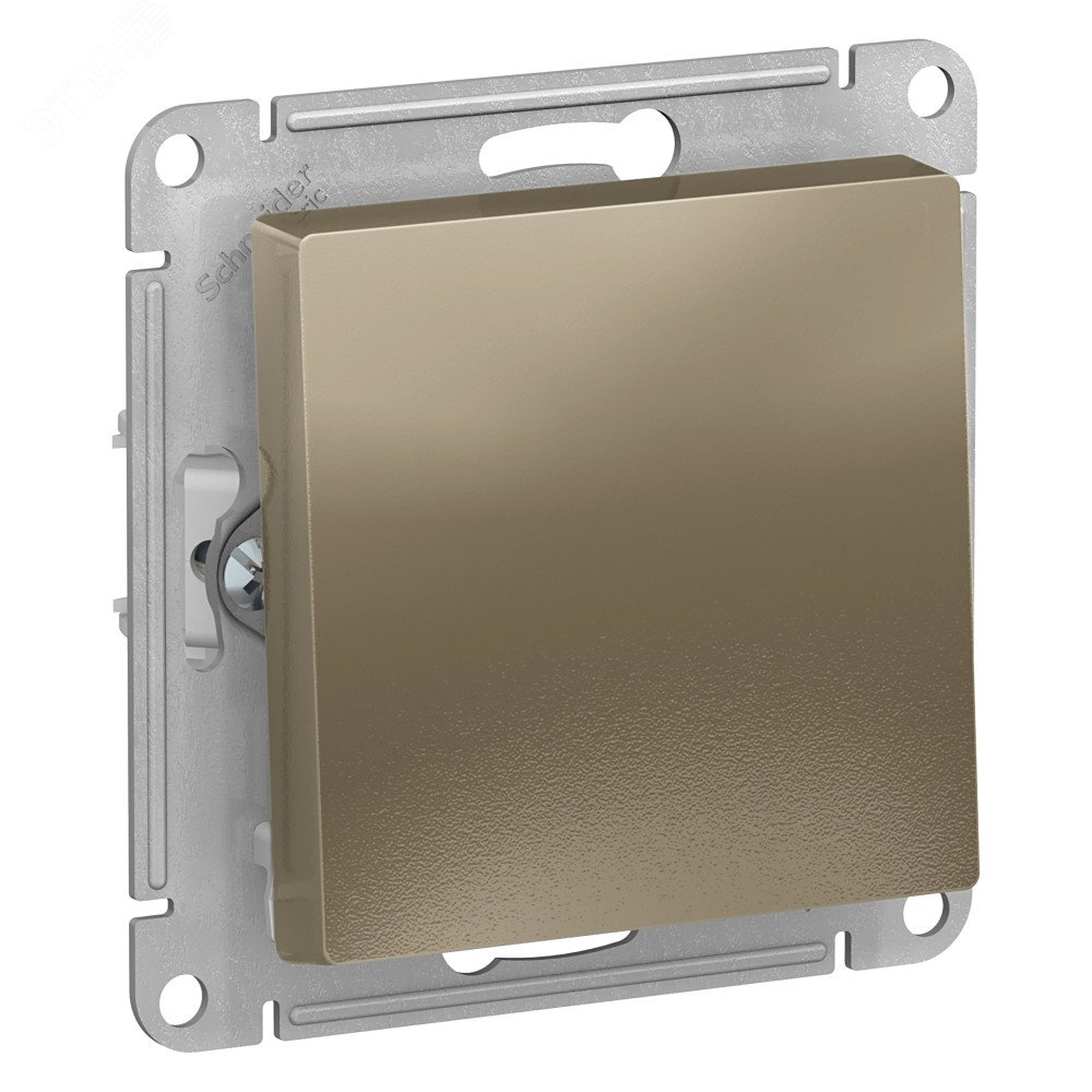 Выключатель 1-кл. СП AtlasDesign 10А IP20 (сх. 1) 10AX механизм шампань SE ATN000511 - Systeme Electric