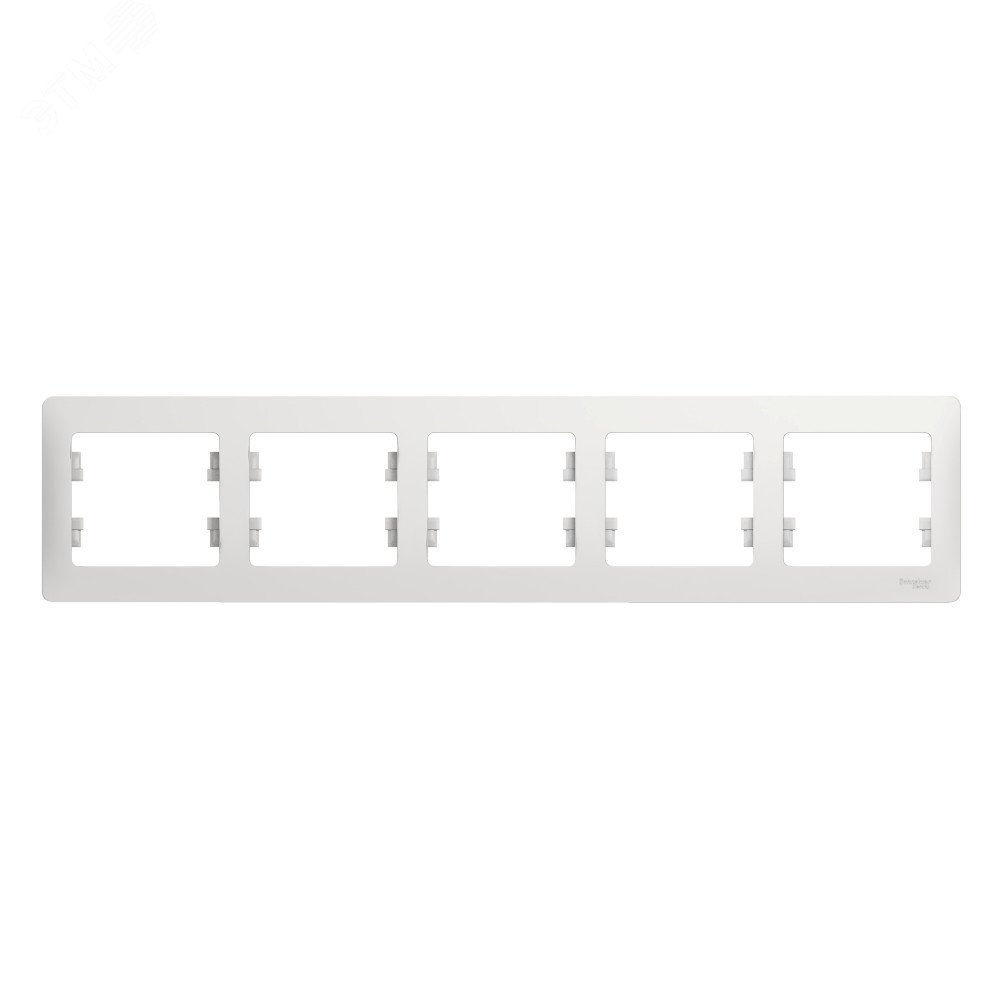 Рамка 5-м Glossa горизонт. бел. SE GSL000105 - Systeme Electric