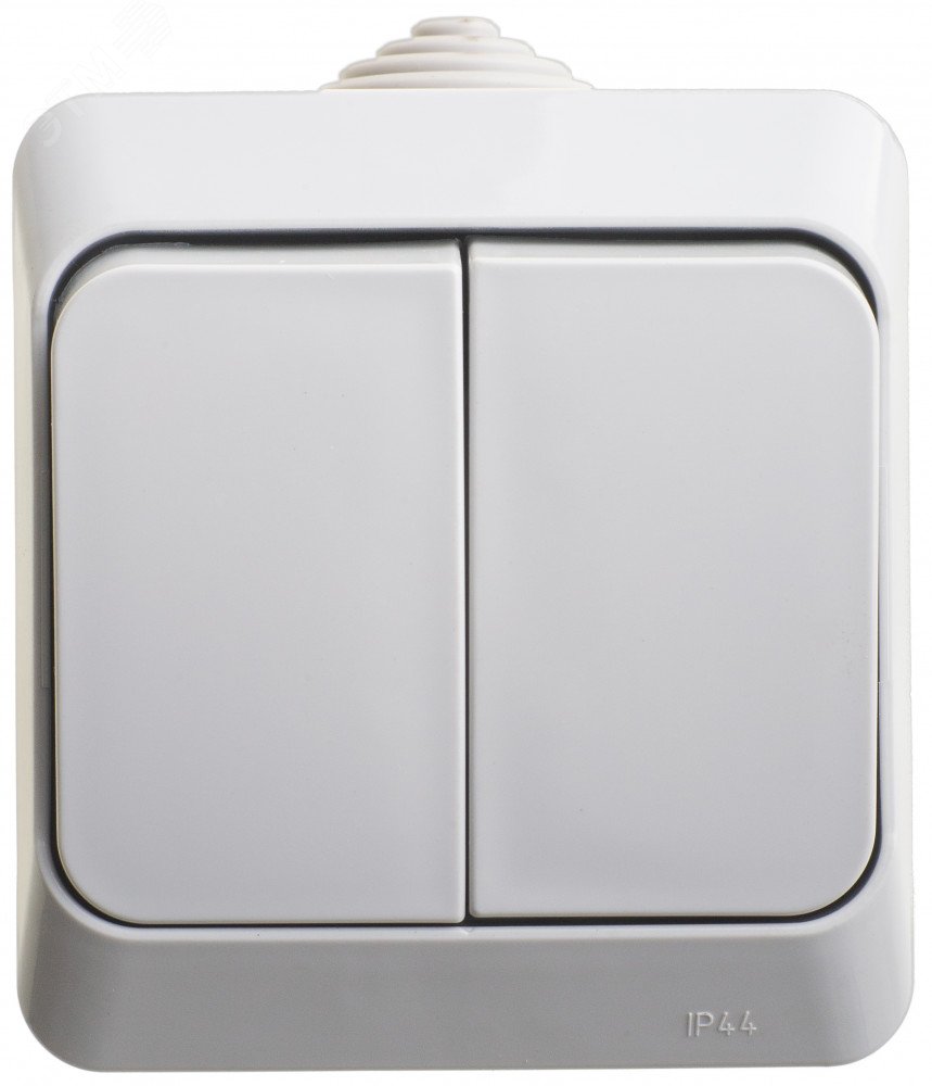 Выключатель 2-кл. ОП Этюд 10А IP44 10AX сер. SE BA10-042C - Systeme Electric