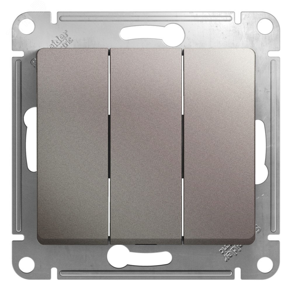 Выключатель 3-кл. СП Glossa 10А IP20 (сх. 3) 10AX механизм платина SE GSL001231 - Systeme Electric