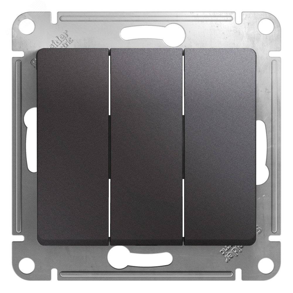 Выключатель 3-кл. СП Glossa 10А IP20 (сх. 3) 10AX механизм графит SE GSL001331 - Systeme Electric