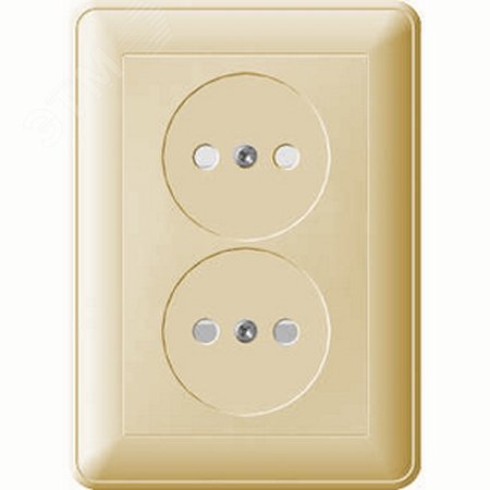 Розетка 2-м СП W59 16А IP20 без заземл. защ. шторки сл. кость SE RS16-254-28 - Systeme Electric