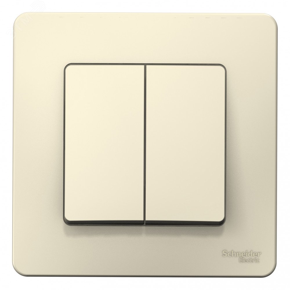 Выключатель 2-кл. СП Blanca 10А IP20 (сх. 5) 250В молочн. SE BLNVS010502 - Systeme Electric