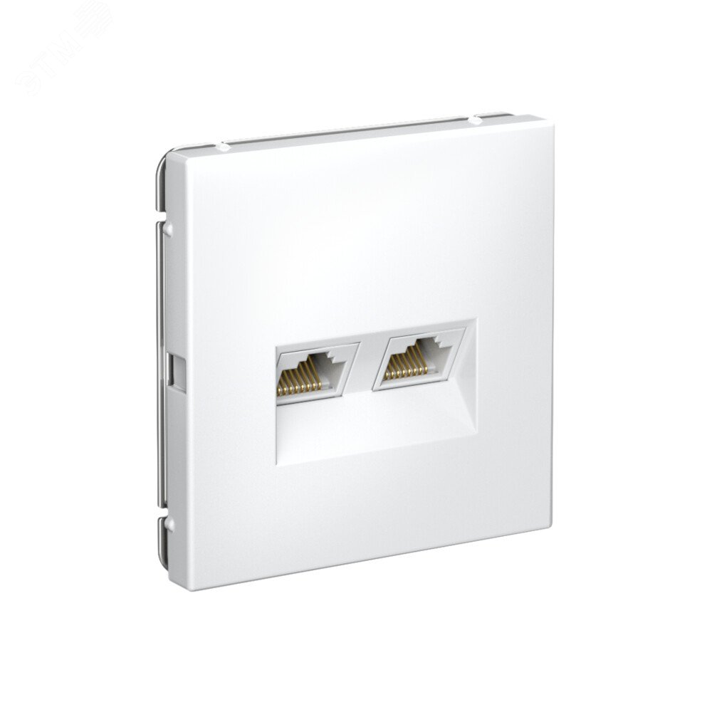 ARTGALLERY РОЗЕТКА двойная компьютерная RJ45+RJ45, кат. 5е, механизм, БЕЛЫЙ GAL000185 - Systeme Electric
