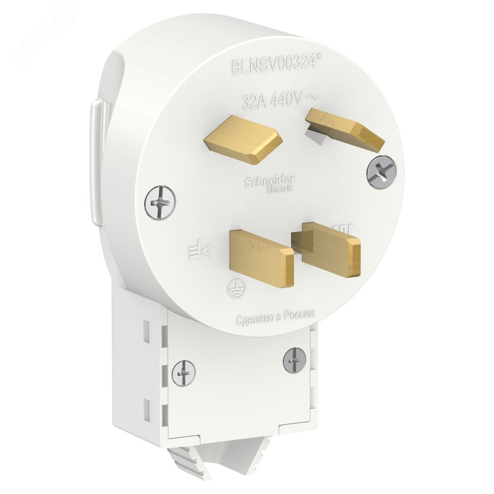 Вилка силовая СП Blanca 3P+E 32А 400В бел. SE BLNSV003241 - Systeme Electric