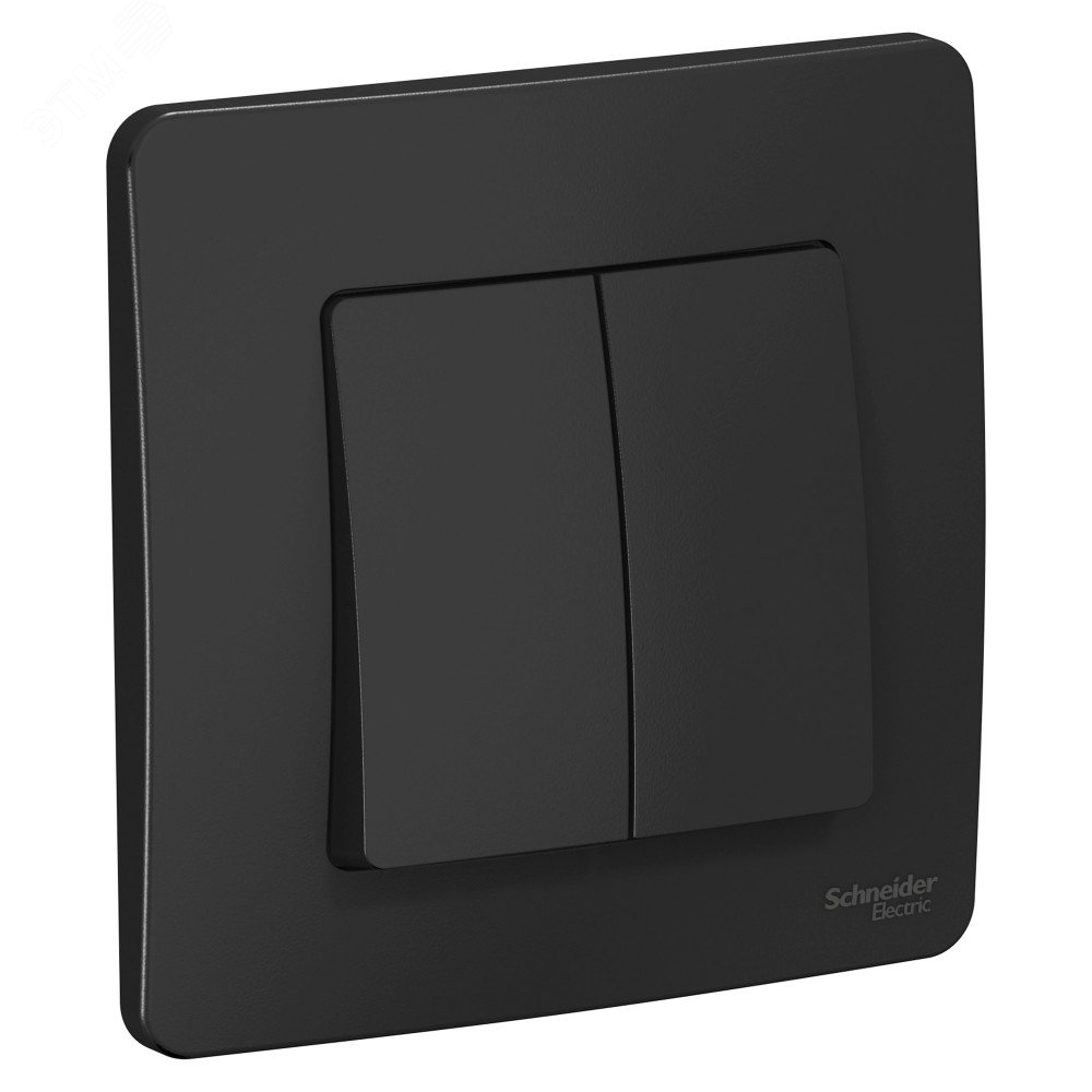 Выключатель 2-кл. СП Blanca 10А IP20 (сх. 5) 250В антрацит SE BLNVS010506 - Systeme Electric