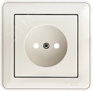 Розетка 1-м СП W59 16А IP20 без заземл. защ. шторки бел. SE RS16-151-18 - Systeme Electric