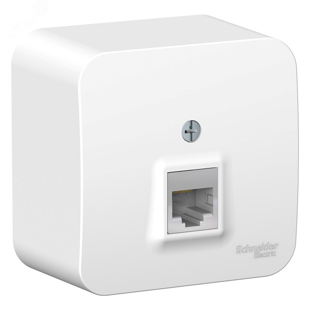 Розетка компьютерная 1-м ОП Blanca RJ45 кат.5E с изолир. пластиной бел. SE BLNIA045001 - Systeme Electric