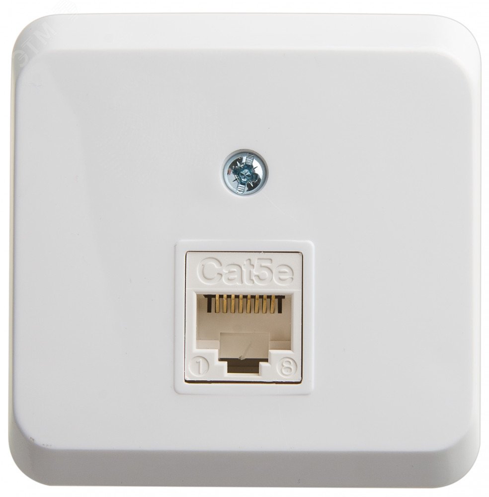 Systeme Electric Этюд наруж Бел Розетка О/У компьютерная RJ45 кат.5E - Systeme Electric