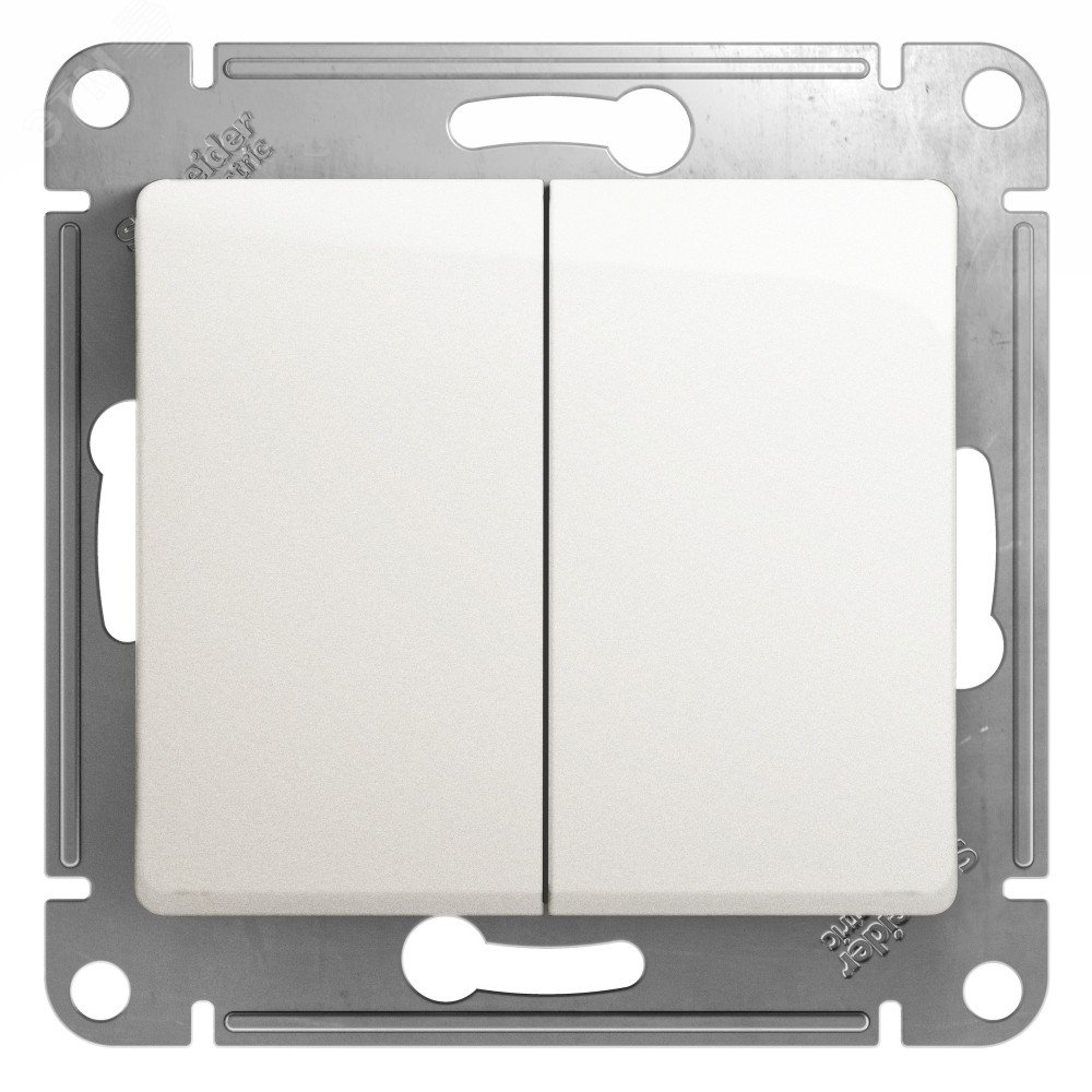 Выключатель 2-кл. СП Glossa 10А IP20 (сх. 5) 10AX механизм перламутр. SE GSL000651 - Systeme Electric