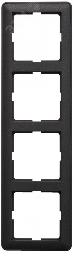 W59 4-постовая РАМКА, ЧЕРНЫЙ БАРХАТ KD-4-68 - Systeme Electric