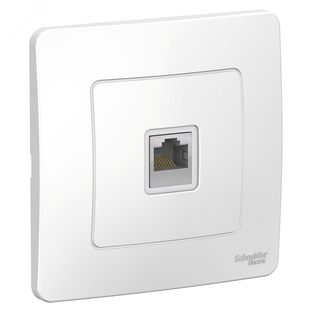 Розетка компьютерная 1-м СП Blanca RJ45 кат.5E бел. SE BLNIS045001 - Systeme Electric