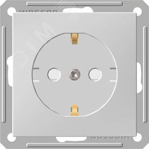 Розетка 1-м СП W59 16А IP20 с заземл. защ. шторки механизм бел. SE RS16-152-1-86 - Systeme Electric