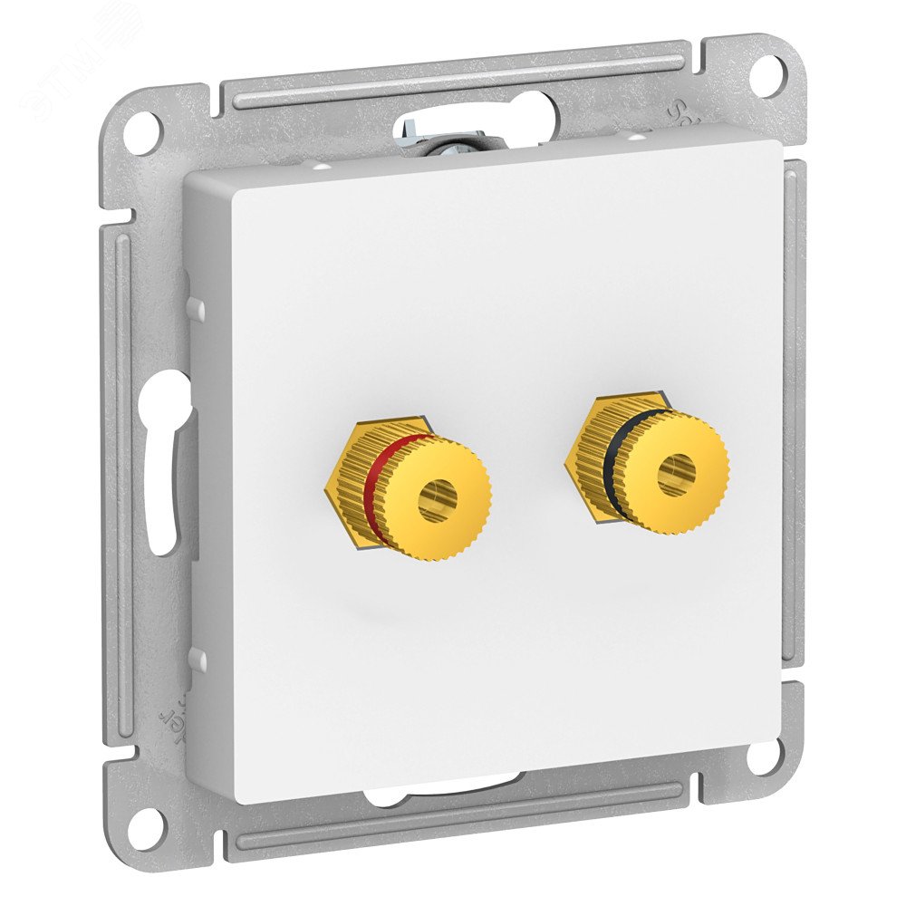 Аудиорозетка ATLASDESIGN двухместная белый ATN000187 - Systeme Electric