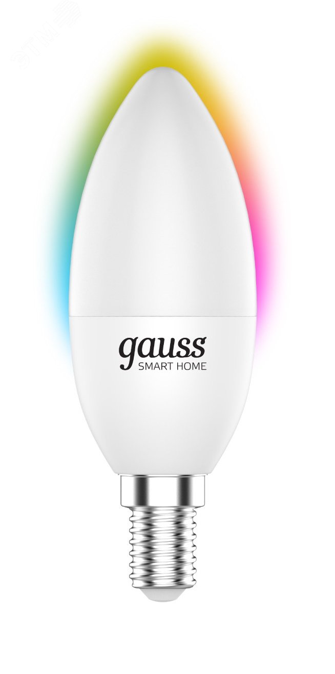 Лампа Светодиодная Smart Home RGBW E14 C37 5 Вт 2700-6500K 1/10/100 1190112 - Gauss