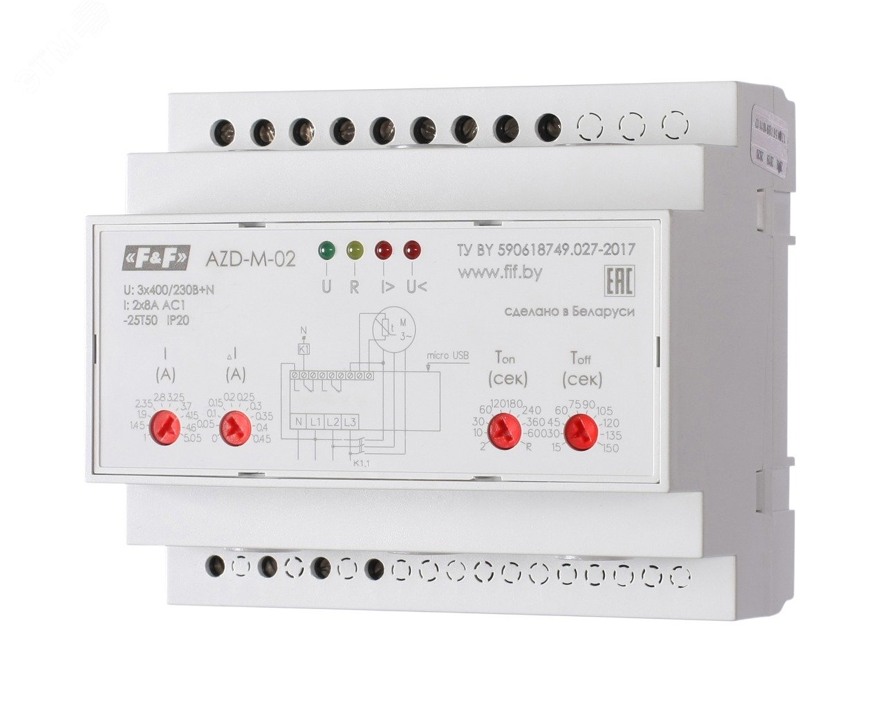 Реле защиты электродвигателей AZD-M-02 EA05.004.004 - Евроавтоматика