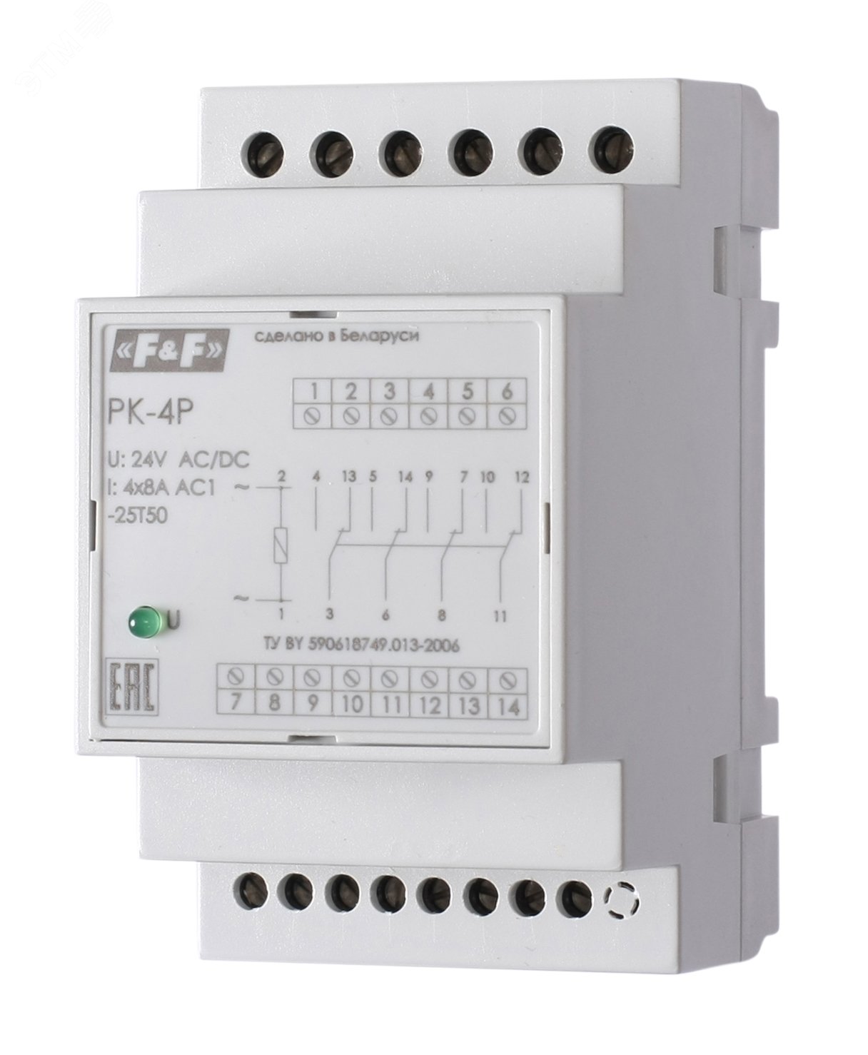Реле электромагнитное PK-4P 220 EA06.001.026 - Евроавтоматика