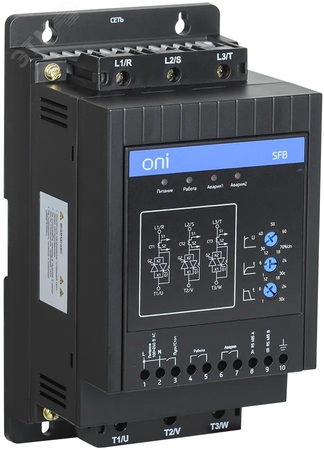Устройство плавного пуска SFB 3Ф 380В 11кВт 22A Uупр 110-220В Modbus SFB-33-11-A-10 - IEK