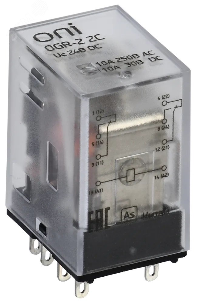 Реле общего назначения OGR-2 2C 24В DC OGR-2-2C-DC24V - IEK