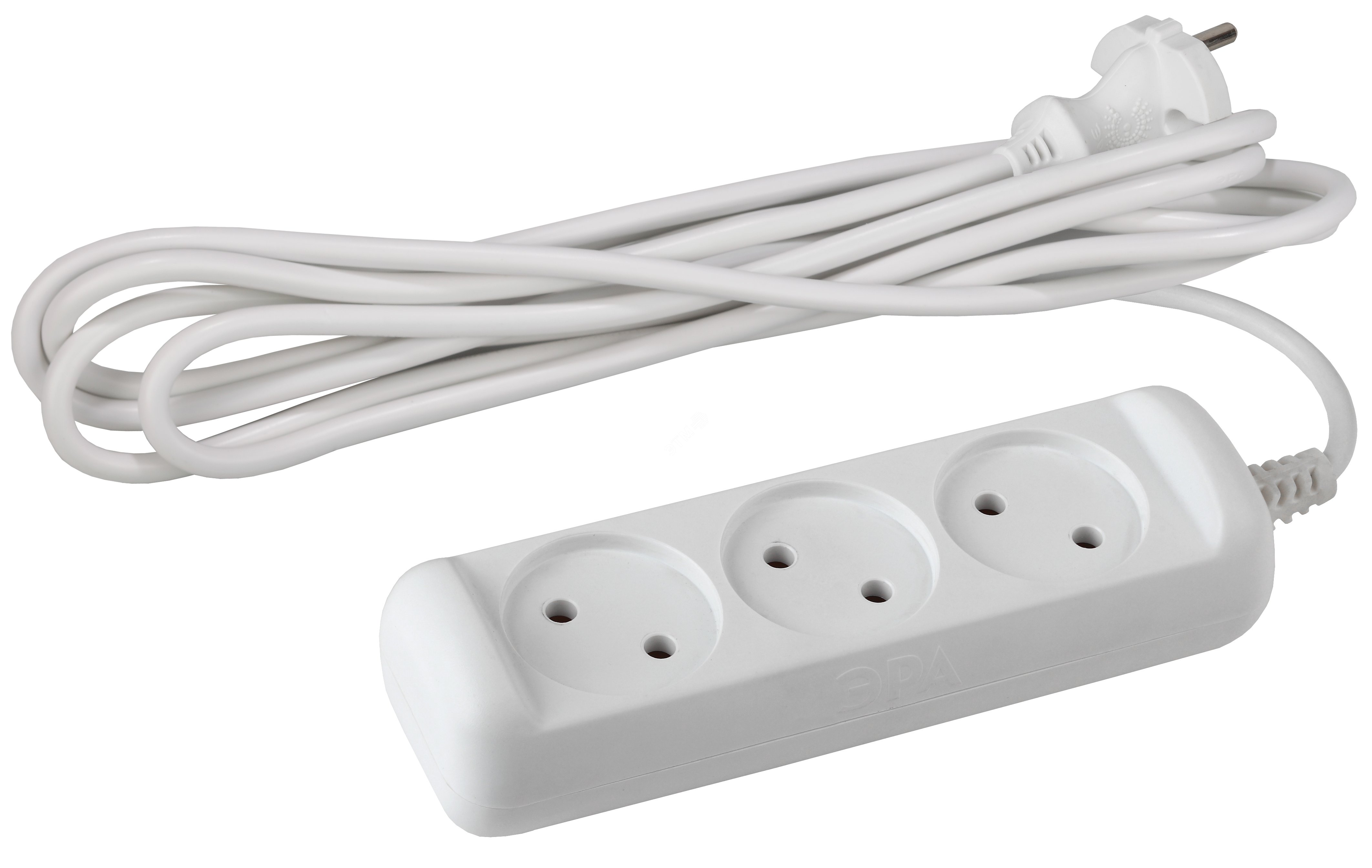 Удлинитель 3х5м без заземл. 10А IP20 U-3-5m-2х1 ПВС 2х1 Б0028356 - Эра