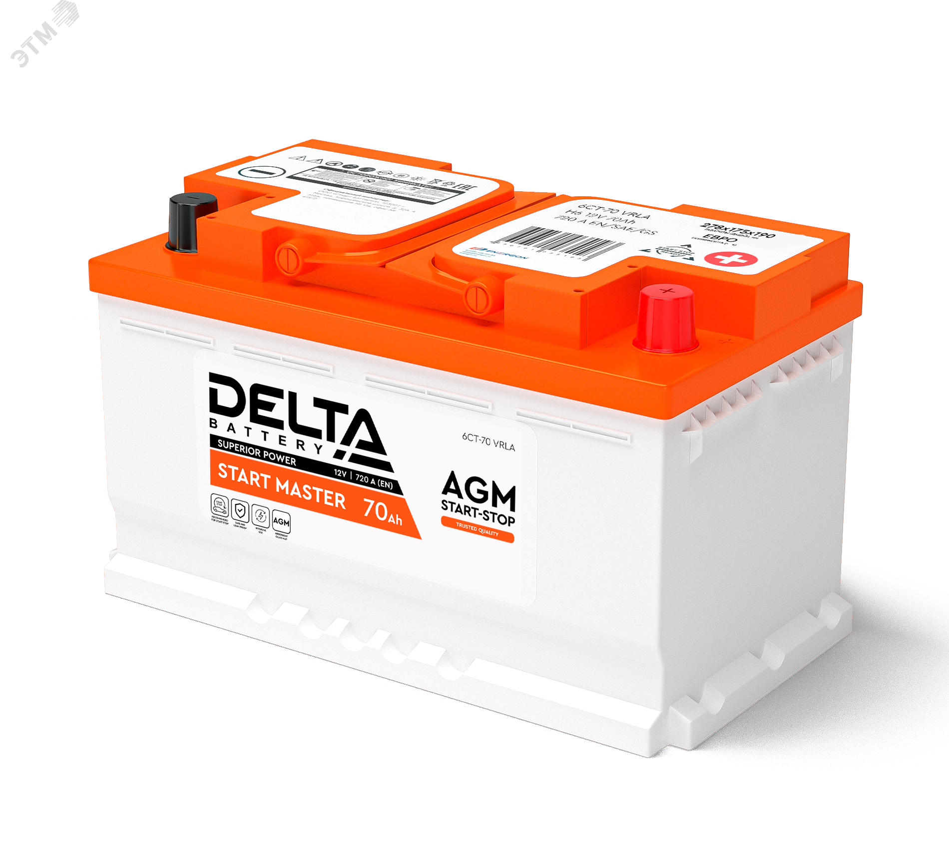Аккумулятор автомобильный 12В 70Ач 3401010420008 - DELTA