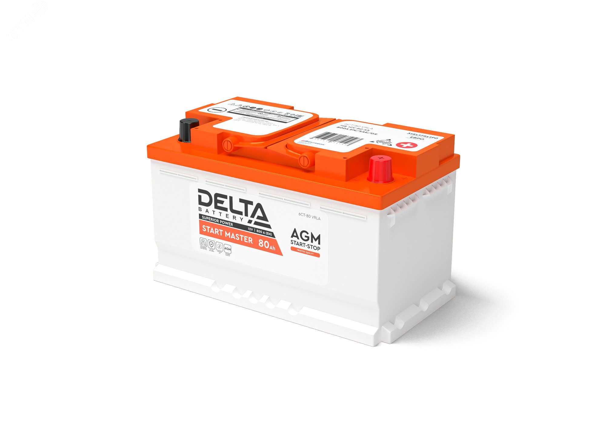Аккумулятор автомобильный 12В 80Ач 3401010420002 - DELTA