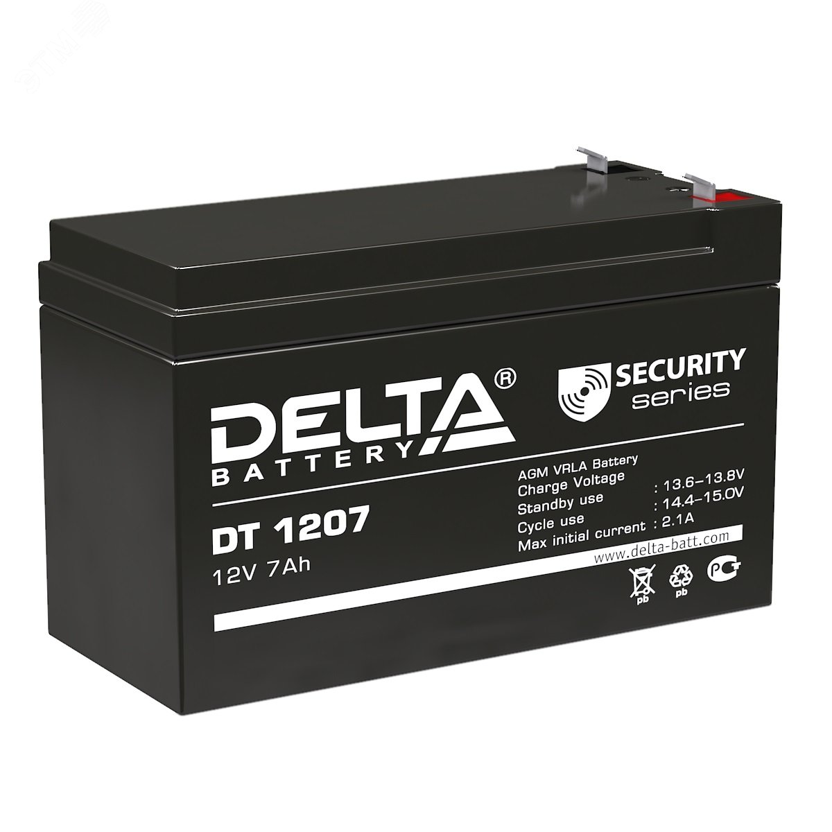 Аккумулятор ОПС 12В 7А.ч DT 1207 - DELTA