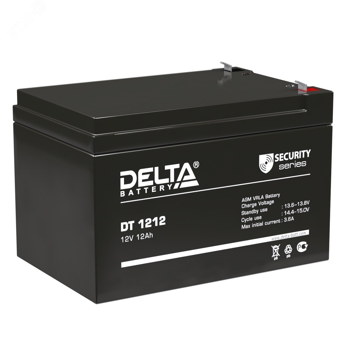Аккумулятор ОПС 12В 12А.ч DT 1212 - DELTA