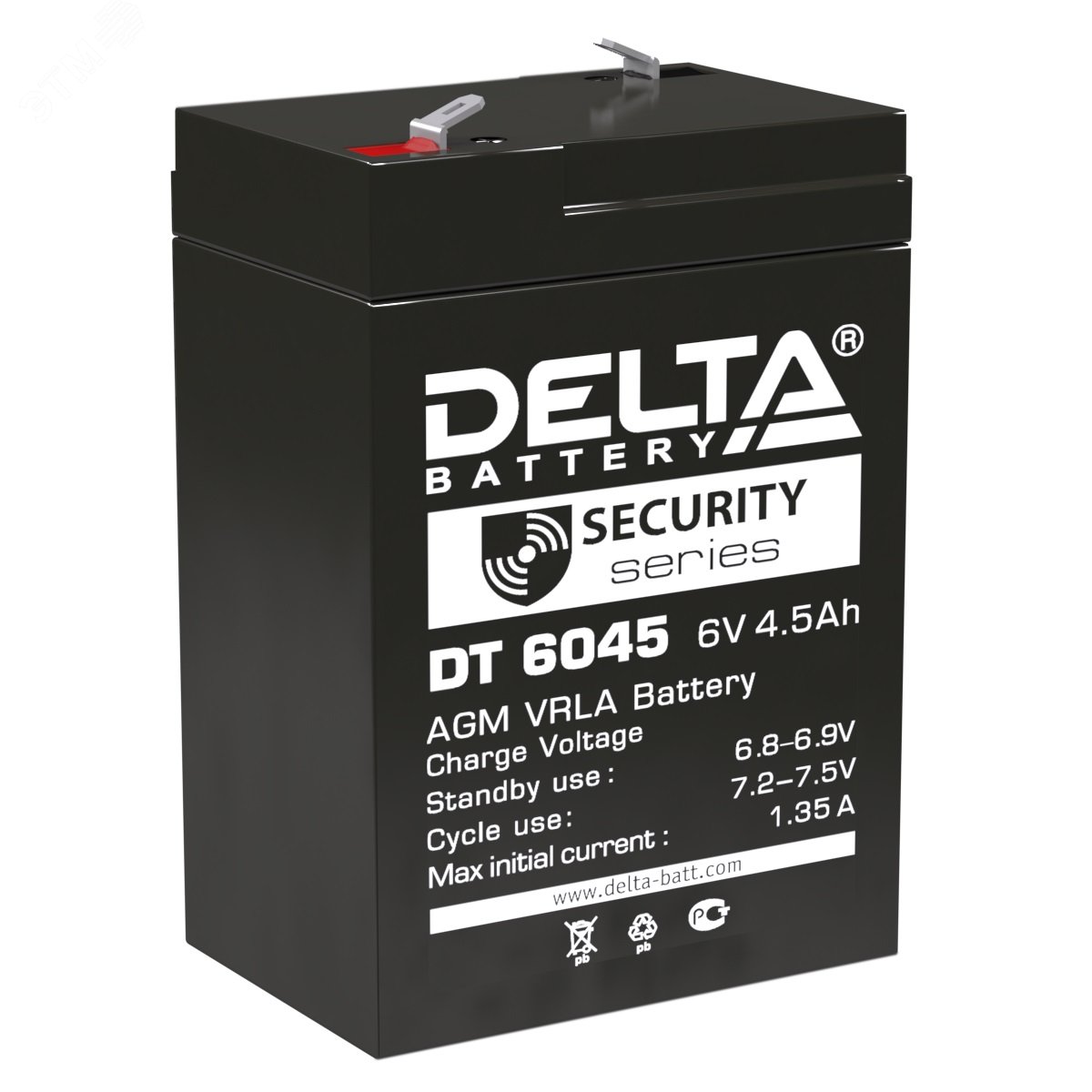 Аккумулятор ОПС 6В 4.5А.ч DT 6045 - DELTA