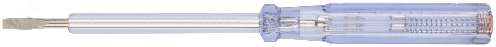 Отвертка индикаторная, белая ручка, 100-500 В, 190 мм 56529 - FIT