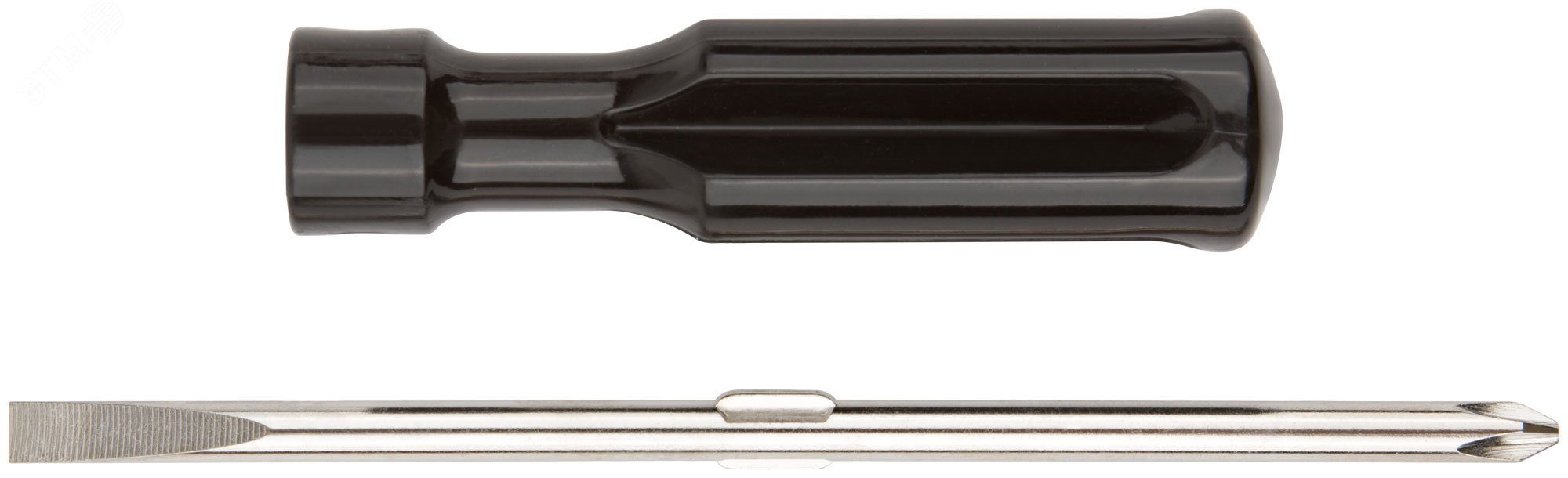 Отвертка переставная, CrV сталь, черная пластиковая ручка 6х70 мм PH2/SL6 56204 - FIT