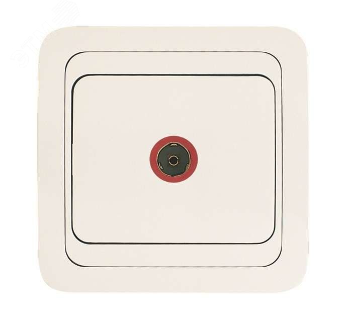 Розетка телевизионная TV 1-м СП Mimoza 16А IP20 бел./бел. 12007 - Makel