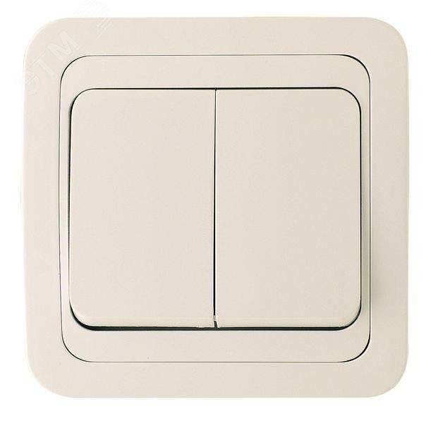 Выключатель 2-кл. СП Mimoza 10А IP20 крем./крем. 25003 - Makel
